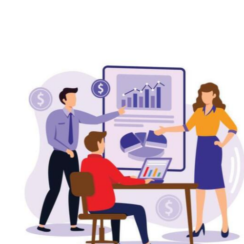 Characters offering custom Wordpress website design service